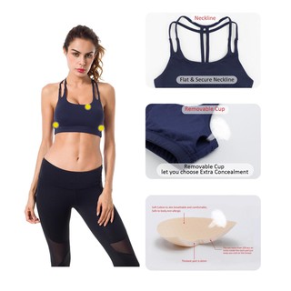 Queenieke: T Back Sports Bra (สีน้ำเงิน)