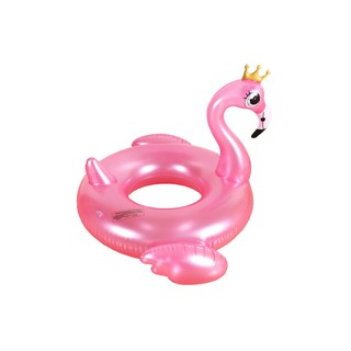 Float Me Summer ห่วงยางฟลามิงโก้ริงค์ สีชมพู ใส่มงกุฎ Inflatable Pink flamingo Ring Pool Float