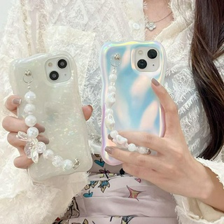 💕พร้อมส่ง💕iPhone 14 13 12 11 Pro Max เคส for เคสไอโฟน11 น่ารัก บางเบาพกพาง่าย  กันกระแทก โซ่มุก Case