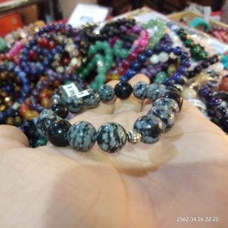 Snowflake jasper หินแห่งการปรับตัว 💥ของแท้ มีหน้าร้าน พร้อมส่ง สร้อยข้อมือหินนำโชค