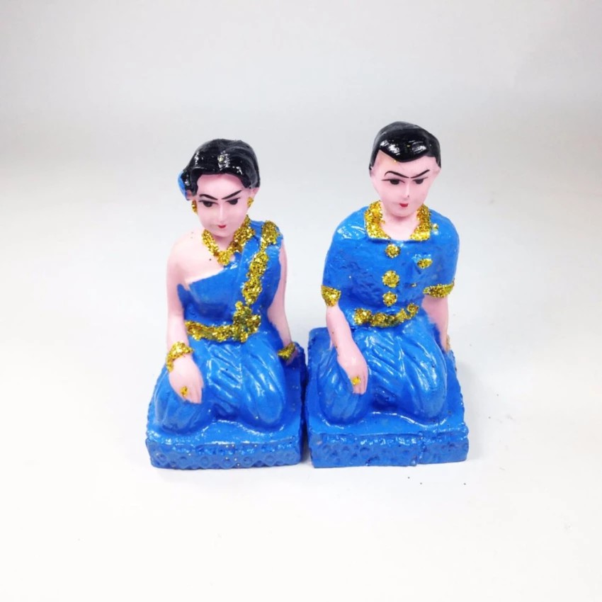 JMT เครื่องตั้งศาล ชุดบริวารชาย-หญิง สีฟ้า