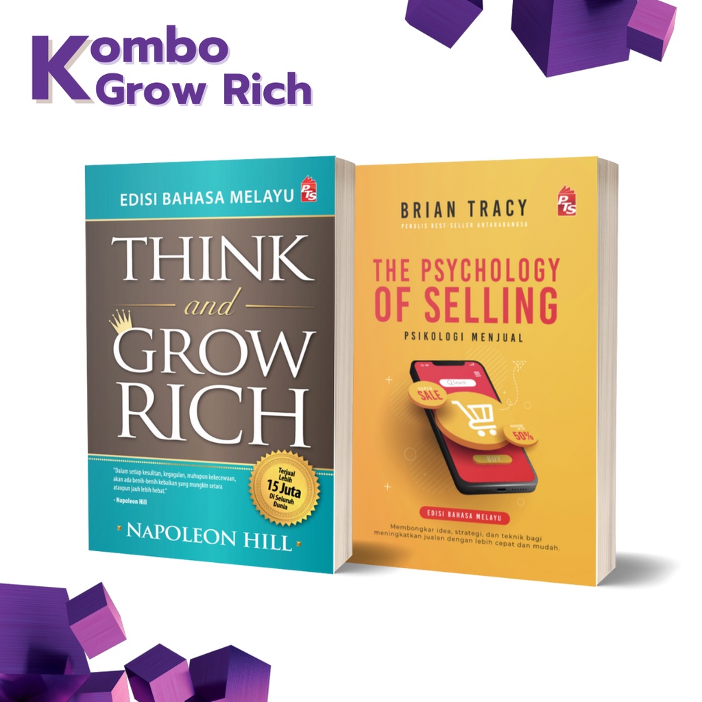 [BC] PTS KOMBO Think & Grow Rich & The จิตวิทยาแห่งขาย (Edisi Bahasa Melayu) - Napolon Hill & Brian 