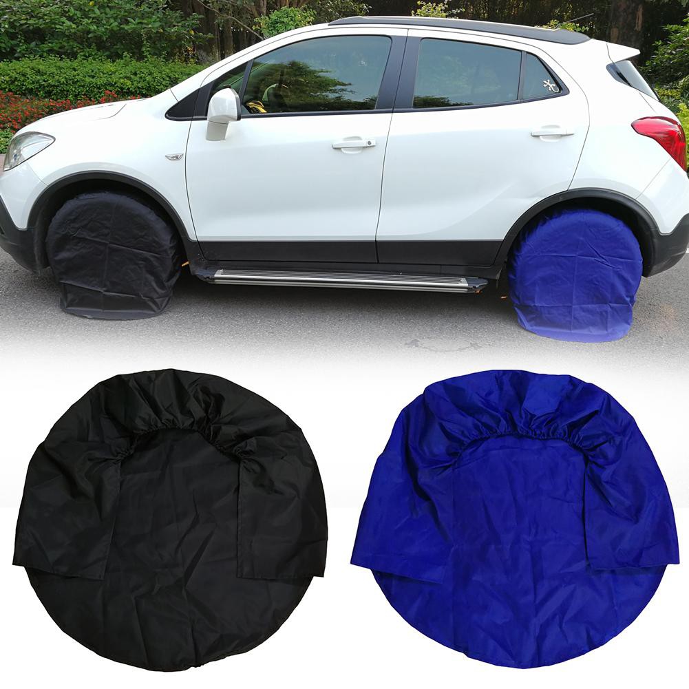 Camper Wheel Cover Truck Black 4pcs 32 Inch Wheel Tire Covers Wheel Protective Covers on RV Car Trailer or Other Car Models.