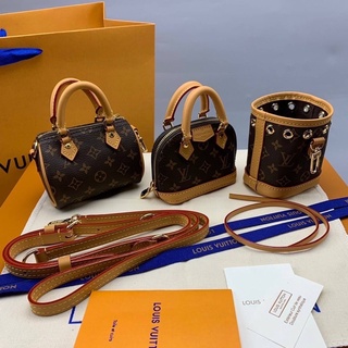 oriLouis Vuitton 3set / oriLV Trio Mini Icones Monogram Canvas เกรดสลับใช้แทนใบจริงได้ งานออริจินอลสวยมาก