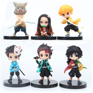 [พร้อมส่ง] โมเดล Set 6 ตัว ดาบพิฆาตอสูร Demon Slayer