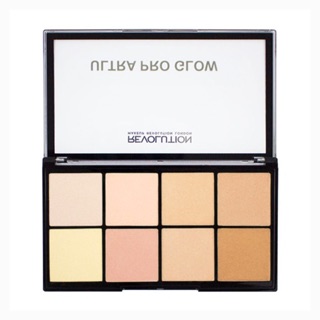 พาเลทตกแต่งใบหน้าโทนสีธรรมชาติ Makeup Revolution MUR Ultra Pro Glow Palette ​20g