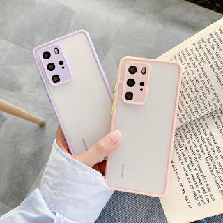 กล้องป้องกันกันชนเคสโทรศัพท์สำหรับเคส Huawei P30 P40 Pro Mate Mate 20 30 Nova 7 Matte โปร่งแสงกันกระแทกฝาหลัง