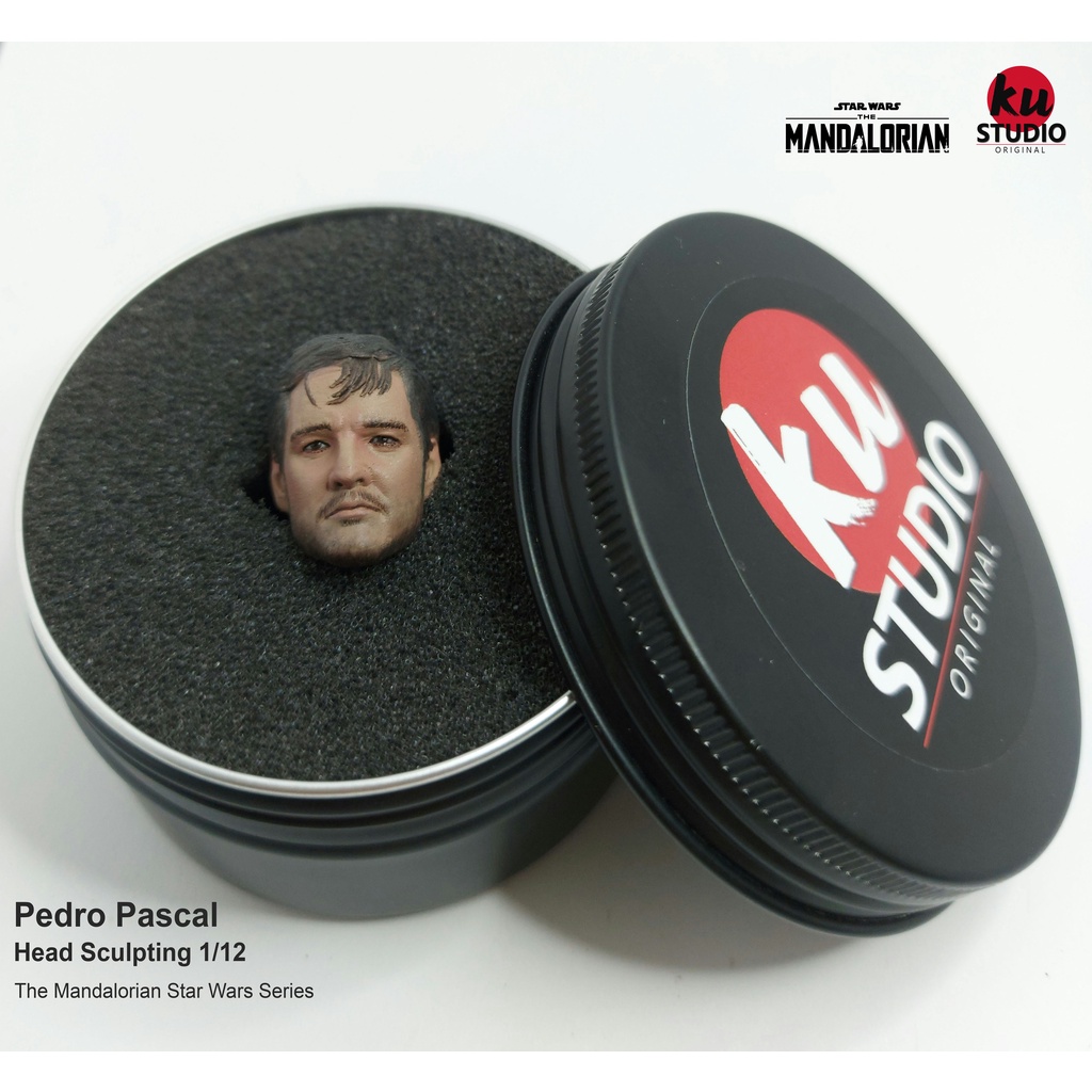 The Mandalorian Pedro Pascal Head Sculpting 1/12 Star Wars Black Series