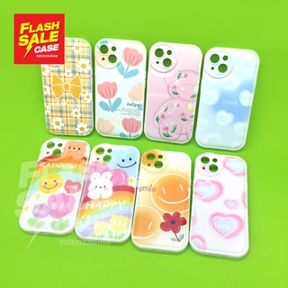 i14 14+ 14p 14pm เคสมือถือนิ่มผิวเงา ซิลิโคน TPU พิมพ์ลายการ์ตูน กันกล้องวงกลม