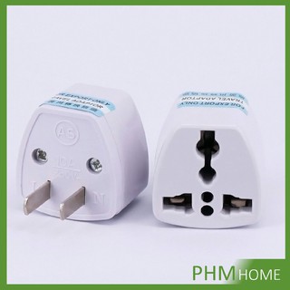 หัวแปลงปลั๊กไฟ ตัวแปลง อะแดปเตอร์เดินทาง 3 ขา เป็น 2 ขาแบน ตัวแปลง  ​Plug converter