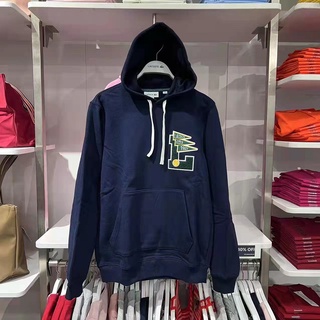 Lacoste เสื้อกันหนาวลําลอง มีฮู้ด ผ้าขนหนูกํามะหยี่ ใส่สบาย เหมาะกับฤดูใบไม้ผลิ และฤดูใบไม้ร่วง สําหรับผู้ชาย