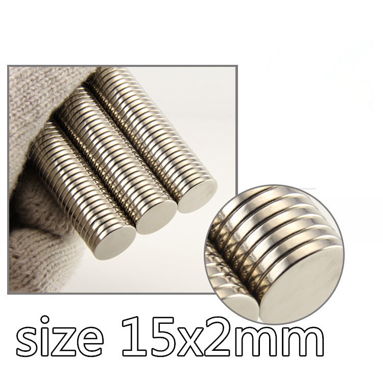 100ชิ้น แม่เหล็ก นีโอไดเมียม 15x2มิล แม่เหล็กแรงสูง 15mm x 2mm แม่เหล็ก 15x2 มม. Magnet Neodymium แม