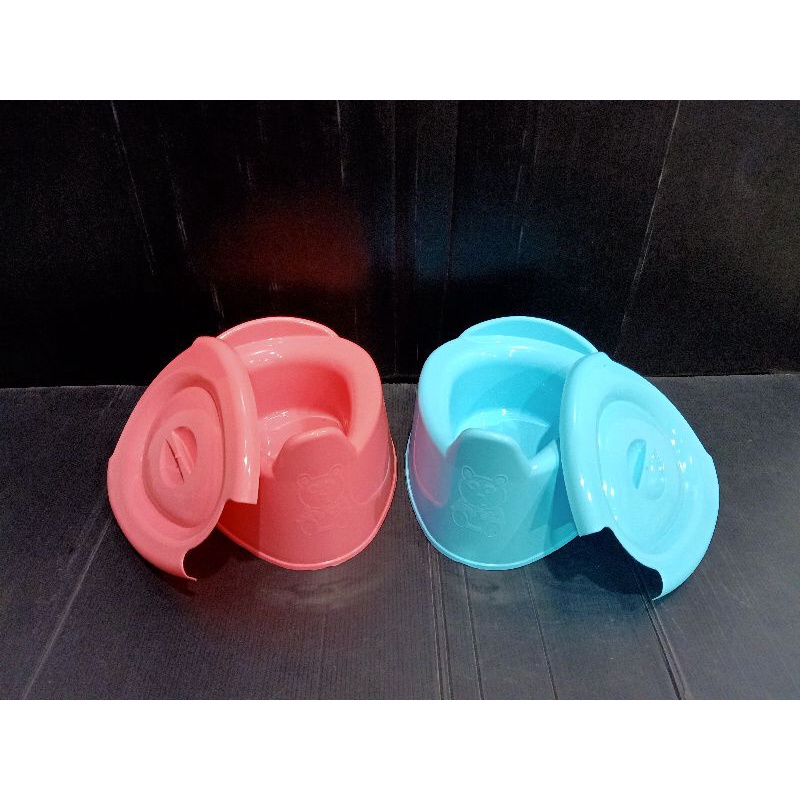 กระโถน กระโถนเด็ก มีฝาปิด ปั้มลายน่ารัก สีพาสเทล ทำจากพลาสติก  ขนาด กว้าง20ยาว 23สูง14 เซน พร้อมส่ง - รูปที่ 4