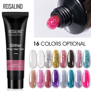 Rosalind เจลต่อเล็บ โพลีกลิตเตอร์ 15 มล. 16 สี