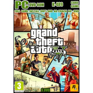 GTA V แผ่นเกมส์​ แฟลชไดร์ฟ คอมพิวเตอร์  PC (9DVD)