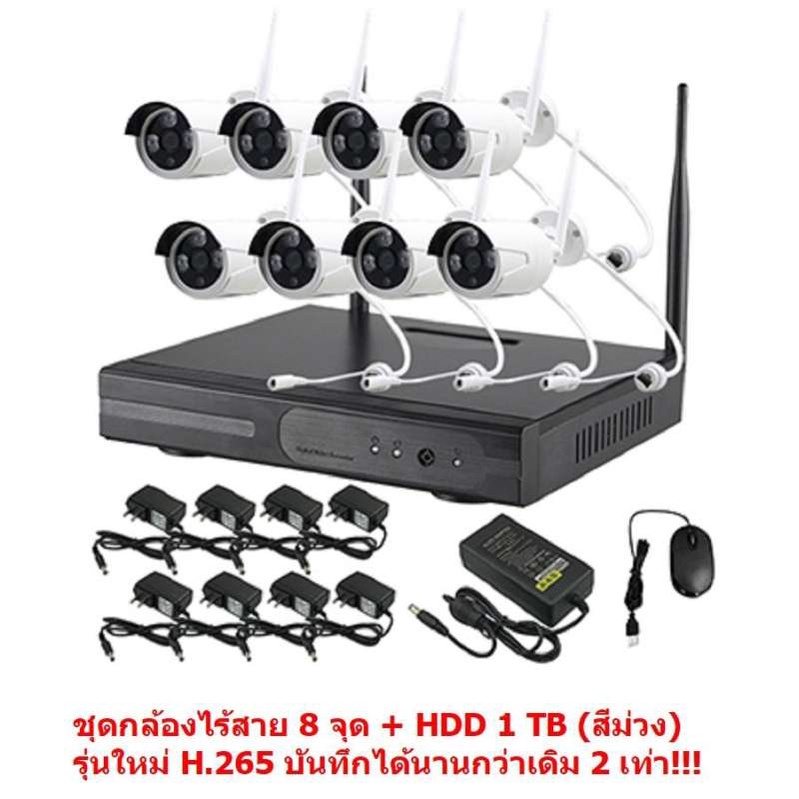 Mastersat กล้องCCTV ไร้สาย Wireless IP Camera 8 กล้อง 1 MP 720P NVR Kit กล้องวงจรปิด กล้องวงจรปิดไร้