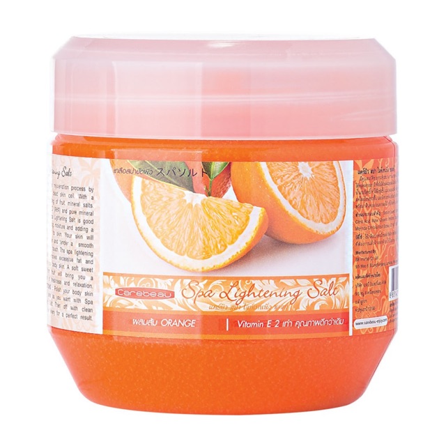 Carebeau แคร์บิว เกลือสปา ขัดผิวกาย สูตรส้ม 700g