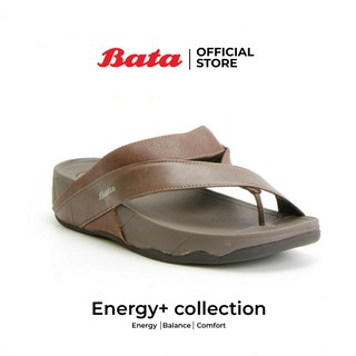 Bata  Energy+ รองเท้าแตะลำลองแฟชั่นผู้ชาย WELL UP สีน้ำตาล รหัส 8714844 นุ่มสบาย