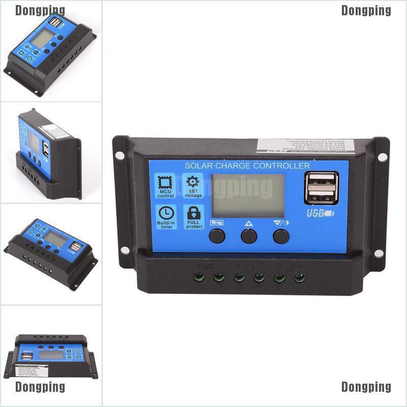 【don】12V/24V Solar Panel Battery Regulator Charge Controller 30A PWM ...
