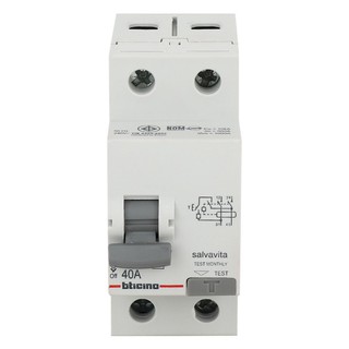 เบรกเกอร์ เบรกเกอร์ RCD B-TICINO 40A 2P เบรกเกอร์ ตู้ไฟ งานระบบไฟฟ้า RESIDUAL CURRENT DEVICE (RCD) 40A 2P B-TICINO