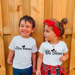 เสื้อยืด พิมพ์ลาย "Big Sister and Little Brother" สําหรับเด็กผู้ชาย และเด็กผู้หญิง