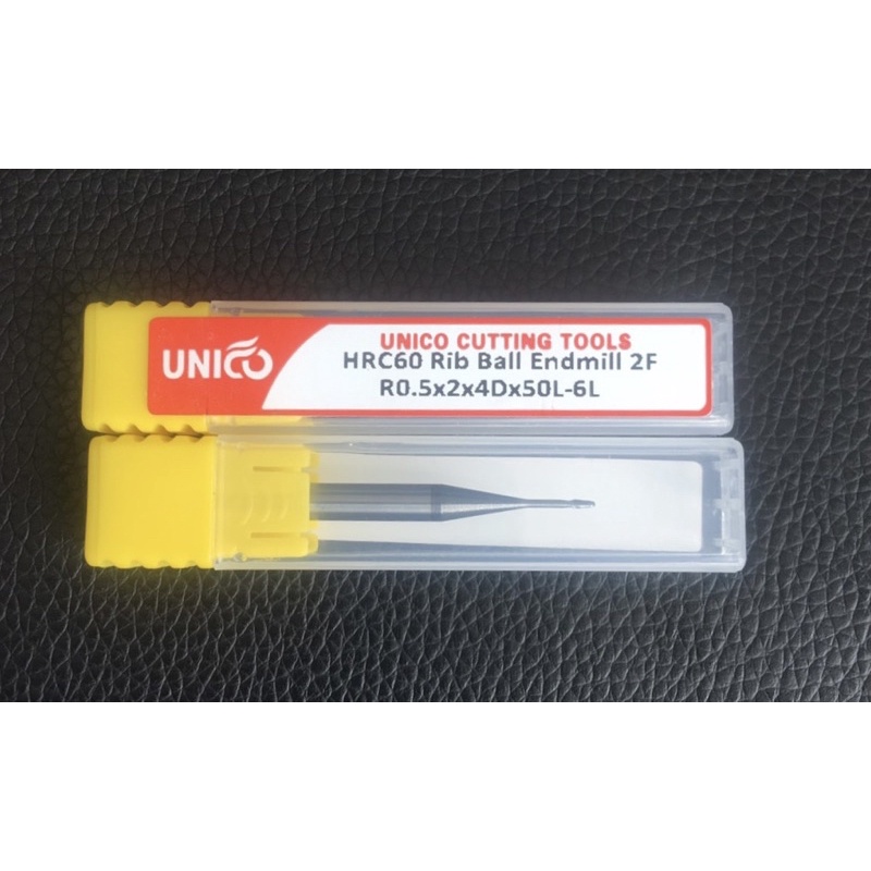 พร้อมส่ง ดอกเอ็นมิล ดอกกัดคาร์ไบด์ งานเหล็ก ขนาด1มม. Dia. R0.5*2*4D*50L-6L 2F ราคาถูก
