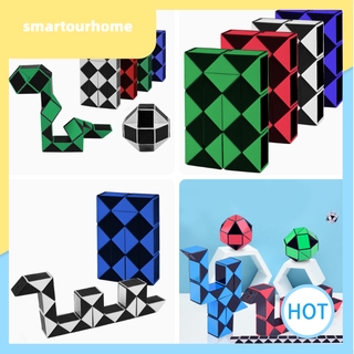 (smartourhome) ของเล่นเด็กตัวต่อจิ๊กซอว์เมจิก cube twist 3 d งู 24 blos