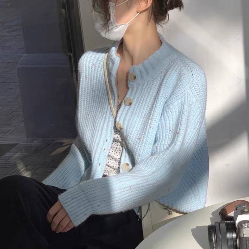 COLORFUL DOT CARDI KOREAN CARDIGAN SWEATHER เสื้อกันหนาวเกาหลีผู้หญิง PREMIUM KNIT MATERIAL