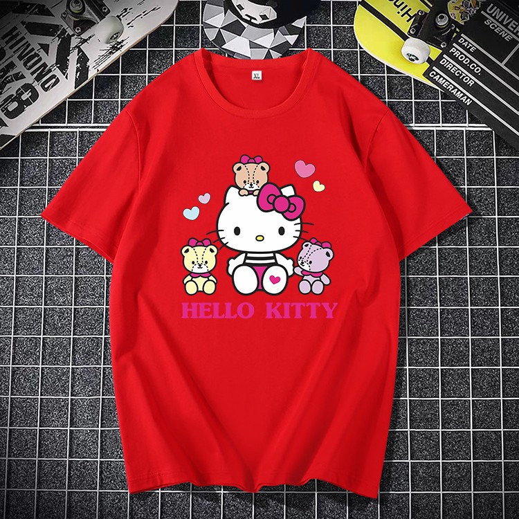 D119เสื้อยืดฮิตคอกลมแขนสั้นใส่ได้ทั้งหญิงและชายลายlvการ์ตุน