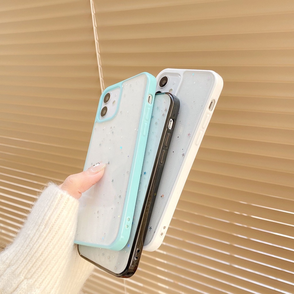 Bling Glitter Phone Case for iPhone 12 12Pro 12ProMAX 11Pro Max Xs XR 8 7Plus SE 2020 Star Sequins Clear Soft TPU Cover #6