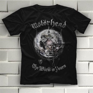 เสื้อยืด พิมพ์ลาย Motárhead The Wárld Is Yours สีดํา สําหรับผู้ชาย และผู้หญิง