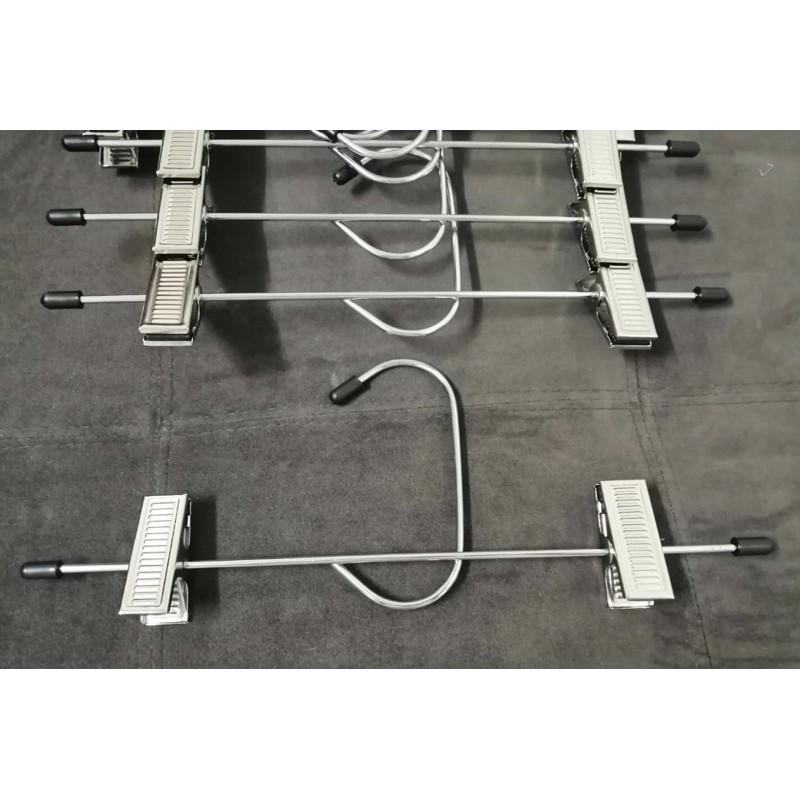 ไม้แขวนเสื้อแบบหนีบกางเกง กระโปรง สแตนเลส 1,2,3,6อัน ขนาดกว้าง 13