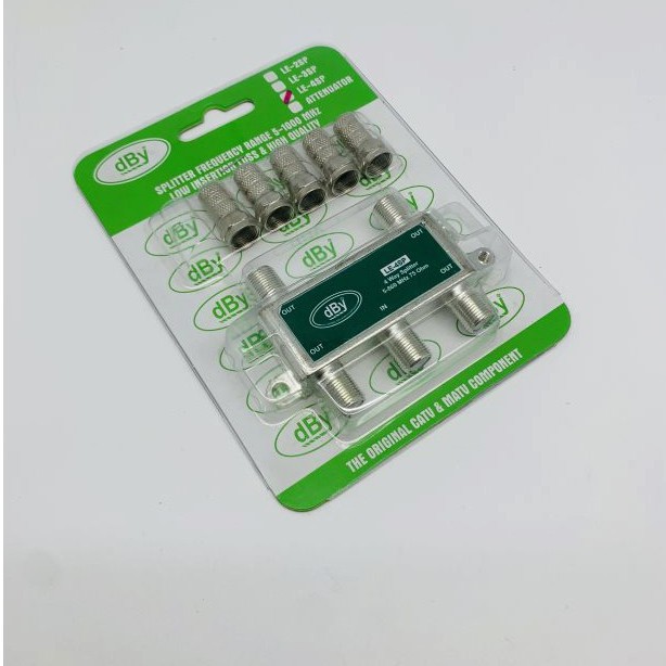 LE4S DBY SPLITTER (CATV&MATV) dBy 4 ways รองรับความถี่ 5-860 MHz ยี่ห้อ dBy By Leotech
