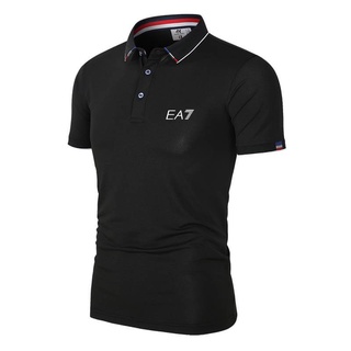 เสื้อโปโลแขนสั้น คอปก EA7 สไตล์นักธุรกิจ แฟชั่นฤดูร้อน สําหรับผู้ชาย ไซซ์ M-4Xl 0402