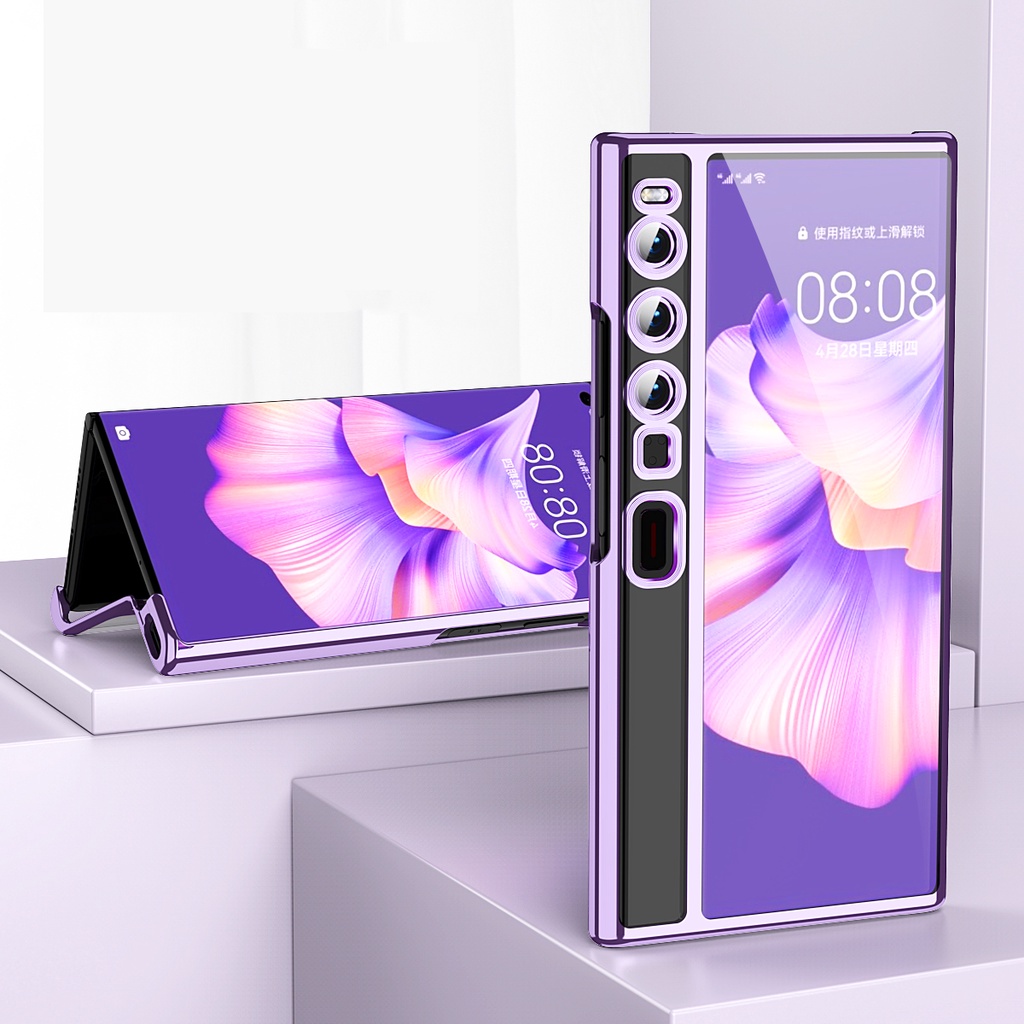 Mate XS 2 หรูหราชุบ TPU โปร่งใสสําหรับ Huawei Mate XS2 XS 2 ซิลิโคนอ่อนนุ่มกันกระแทกป้องกันโทรศัพท์ม