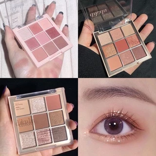 Dikalu eyeshadow (DKL901) อายแชโดว์ พาเลทตา 9 สี เนื้อดินน้ำมัน เนื้อใยไหม ประกายชิมเมอร์ สีสวย ติดทน กันน้ำ กันเหงื่อ