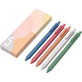 Kaco หมึกเจลปากกา Pure Morandi Plastic Gel Ink Pen 5 แท่ง 0.5 mm. ของแท้ พร้อมส่ง