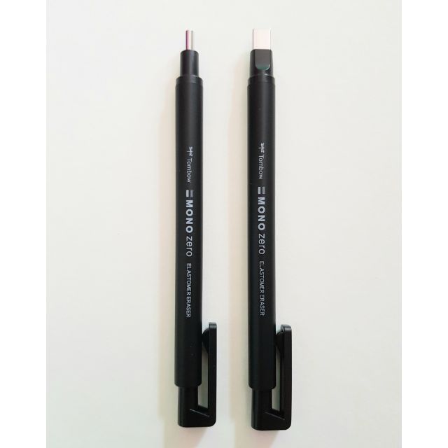 ปากกายางลบ mono zero สีดำ แบบหัวกลมและหัวเหลี่ยม