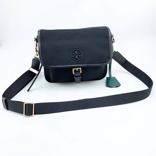 TORY BURCH BLACK TILDA NYLON CROSSBODY BAG กระเป๋าสะพายข้างแฟชั่นผู้หญิง แมสเซนเจอร์ แบรนด์เนม ทอรี่เบิร์ช ผ้าไนล่อน