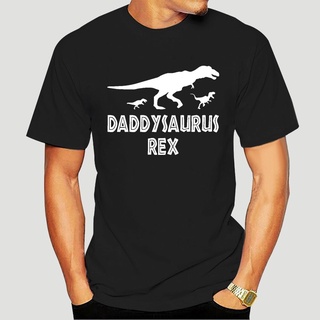 เสื้อยืดลําลอง แขนสั้น พิมพ์ลาย Daddysaurus Rex - funny Fathers Day Gift For Dad สําหรับผู้ชาย -4353A