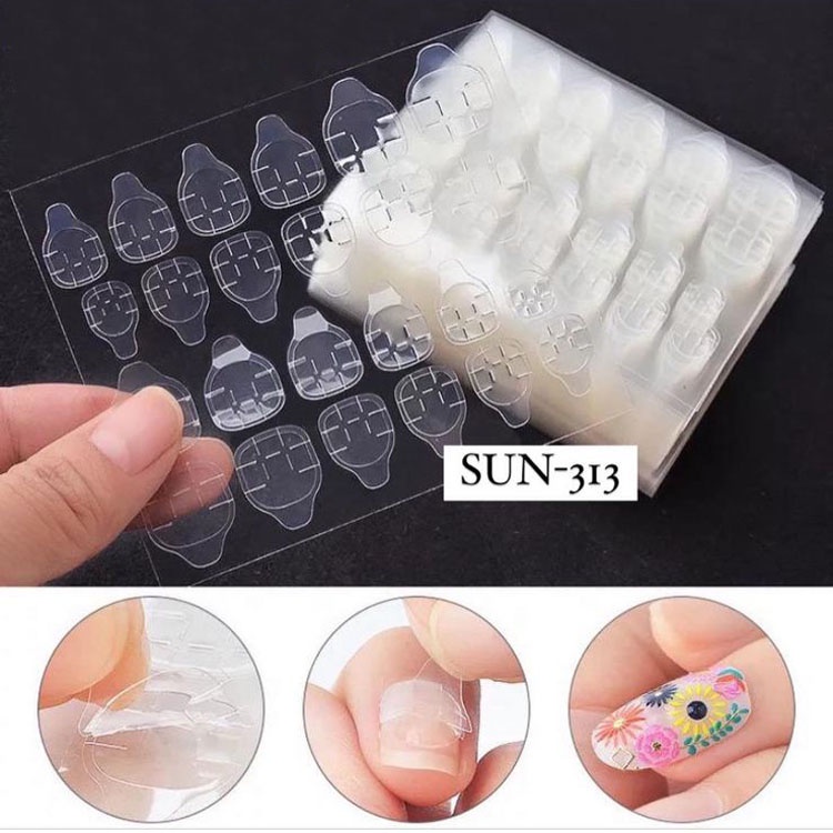 DOUBLE TIP NAIL FAKE NAILS NAIL TAPE แผ่นเล็บกาว FAKE ADHESIVE
