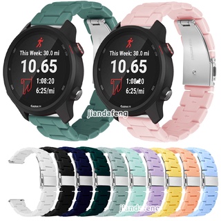 สายนาฬิกาข้อมือพลาสติกเรซิ่น สีพื้น สําหรับ Garmin Forerunner 245 Music 55 645