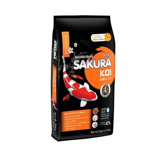 Sakura koi (อาหารปลาคาร์ฟ ซากุระโค่ย) ขนาด ถุงใหญ่ 6.5Kg. เม็ดไซส์ L