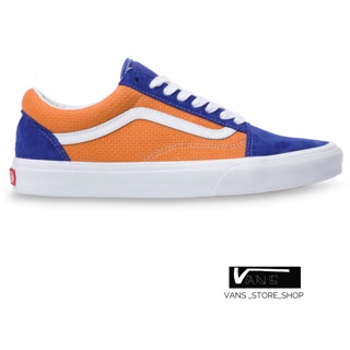 VANS OLD SKOOL P&amp;C ROYAL BLUE APRICOT BUFF SNEAKERS สินค้ามีประกันแท้