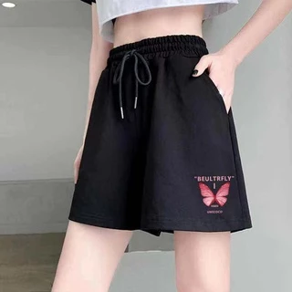 no 1 shop กางเกงขาสั้น ลายผีเสื้อน่ารัก เนื้อผ้าดี ใส่สบาย พร้อมจ้า