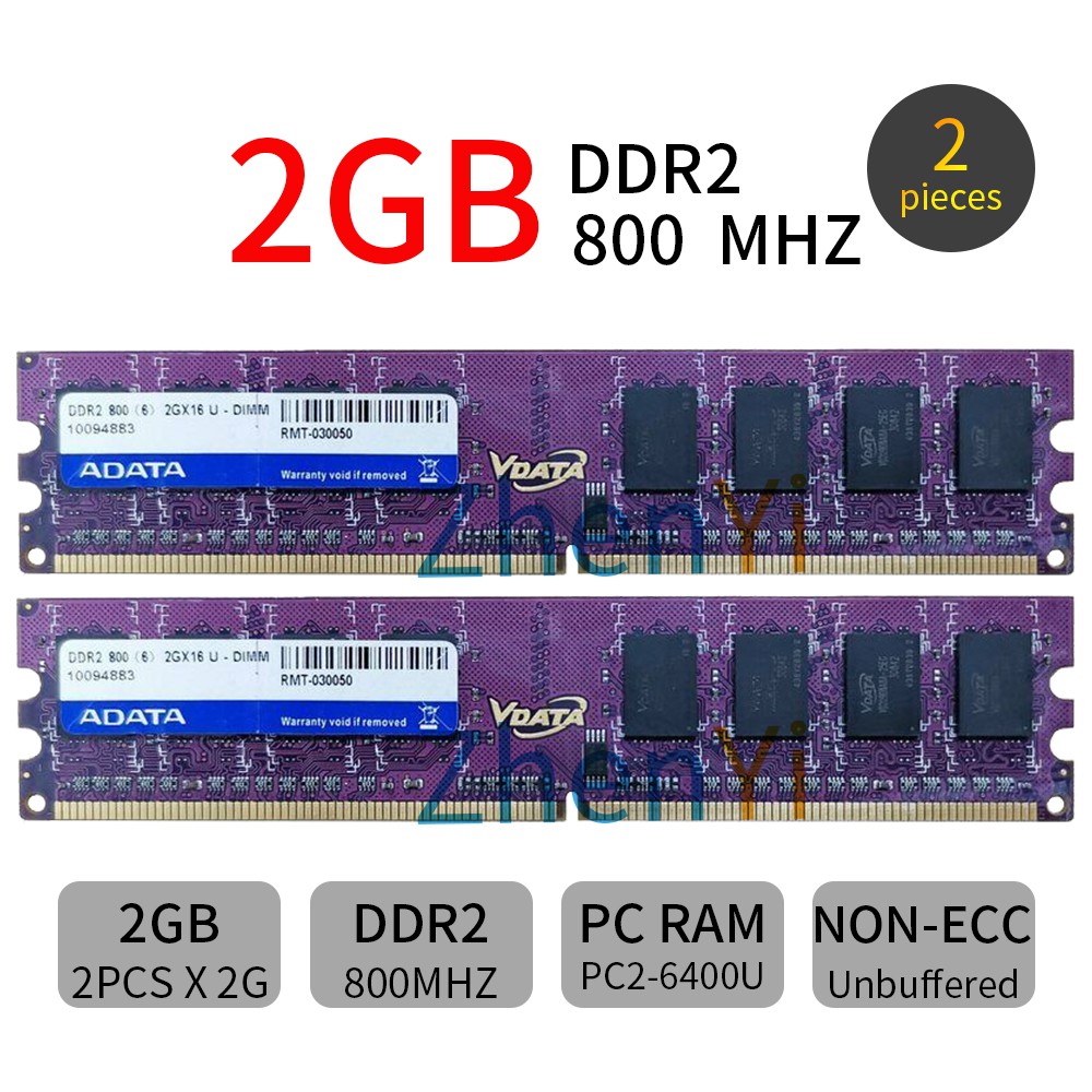 ADATA DDR2 Desktop RAM 800MHz 2GB 