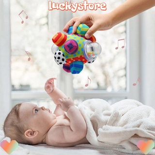 Lucky ใหม่ ลูกบอลผ้า แบบเขย่าแล้วมีเสียง ของเล่นเสริมพัฒนาการ สําหรับเด็ก