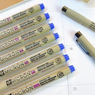(KTS)(SALE)ปากกา Sakura Pigma "สีน้ำเงิน" (เลือกขนาดได้) ปากกาพิกม่า ปากกาเขียนแบบ ปากกาหัวเข็ม Sakura Pigma Micron