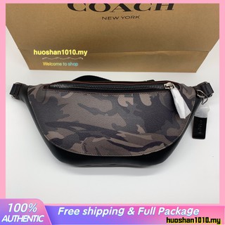 Outlet ส่วนลด🌈 Coach f76845 กระเป๋าคาดเอวลายพรางใหม่ กระเป๋าคาดหน้าอก กระเป๋าสะพายแฟชั่น