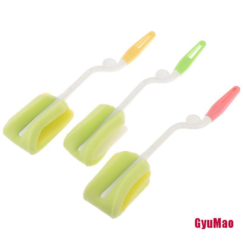 sGUMO 2pcs 360 Degree Rotating Sponge Brush Baby Milk Feeding Bottle ...